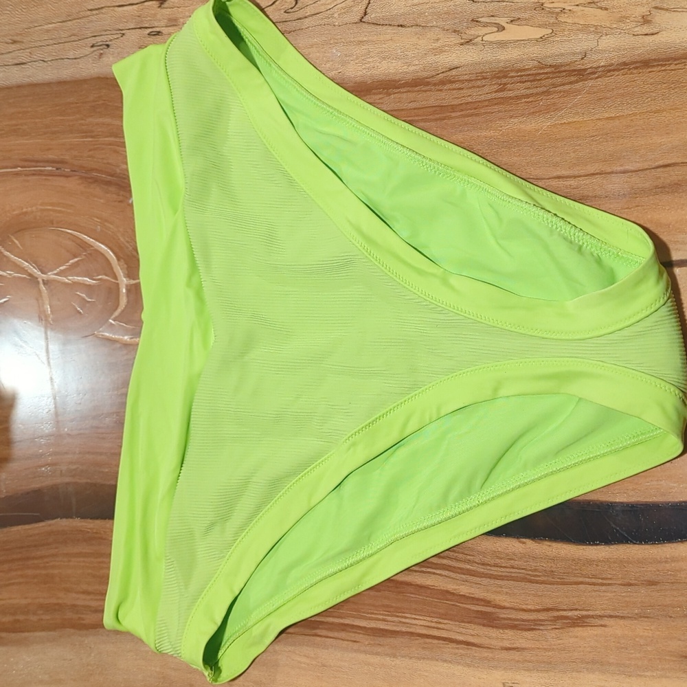 Aerie Ribbed Crossover High Cut Cheeky Bikini Bottom